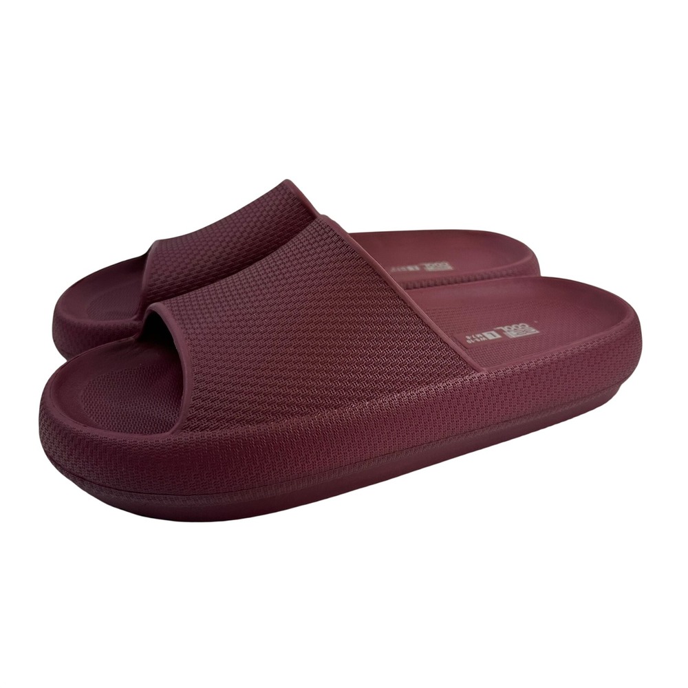 32 Degrees Cloud Slide Sandal Cool Cushion Burgundy Comfort Casual Women L W9-10